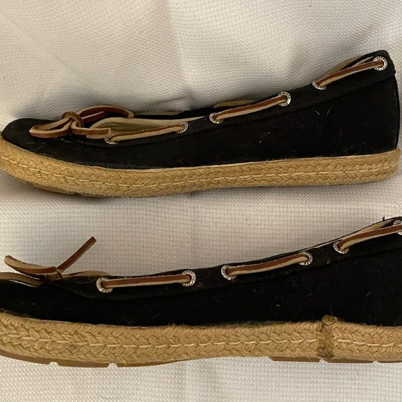 Black Sperry Top-Sider Espadrilles 7M - Picture 6 of 7